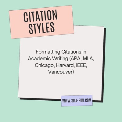 Formatting Citations in Academic Writing (APA, MLA, Chicago, Harvard, IEEE, Vancouver)